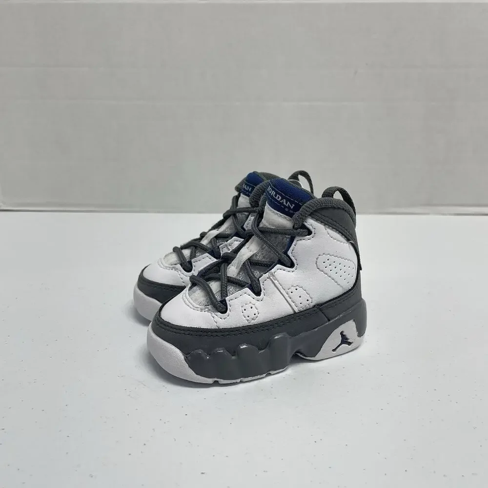 Air Jordan 9 Retro TD Flint Grey 2026 401812 100 Size 3 C Toddler Kids White